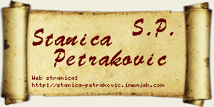 Stanica Petraković vizit kartica